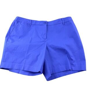Talbots Perfect Short 7" Womens 20W Blue Chino Bermuda Shorts Cotton Golfcore